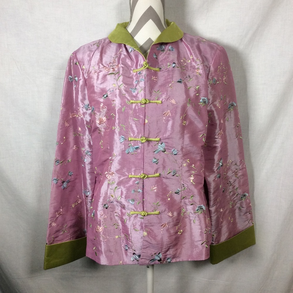 King Li Women’s Asian Inspired Jacket Embroidered